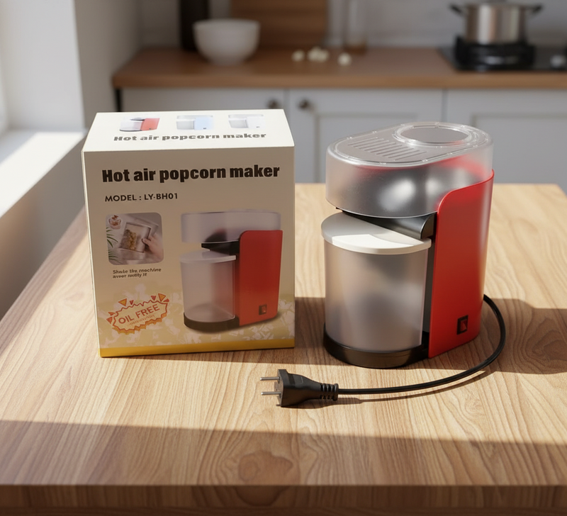 Hot Air Popcorn Maker for Healthy, Oil-Free Snacking