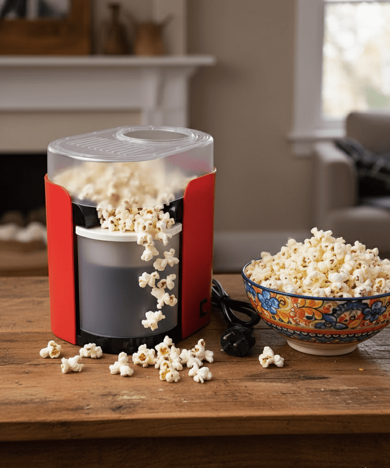 Hot Air Popcorn Maker for Healthy, Oil-Free Snacking