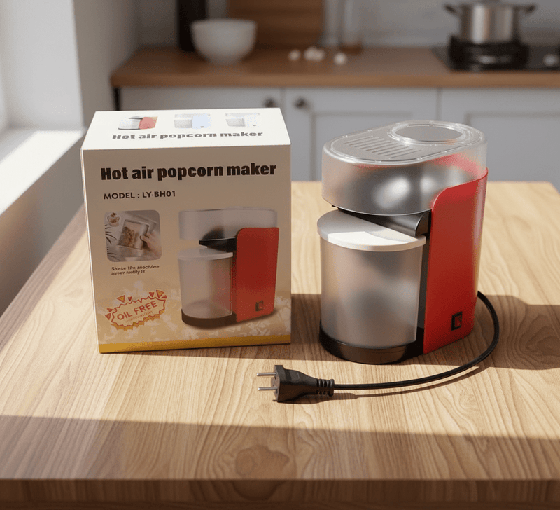 Hot Air Popcorn Maker for Healthy, Oil-Free Snacking