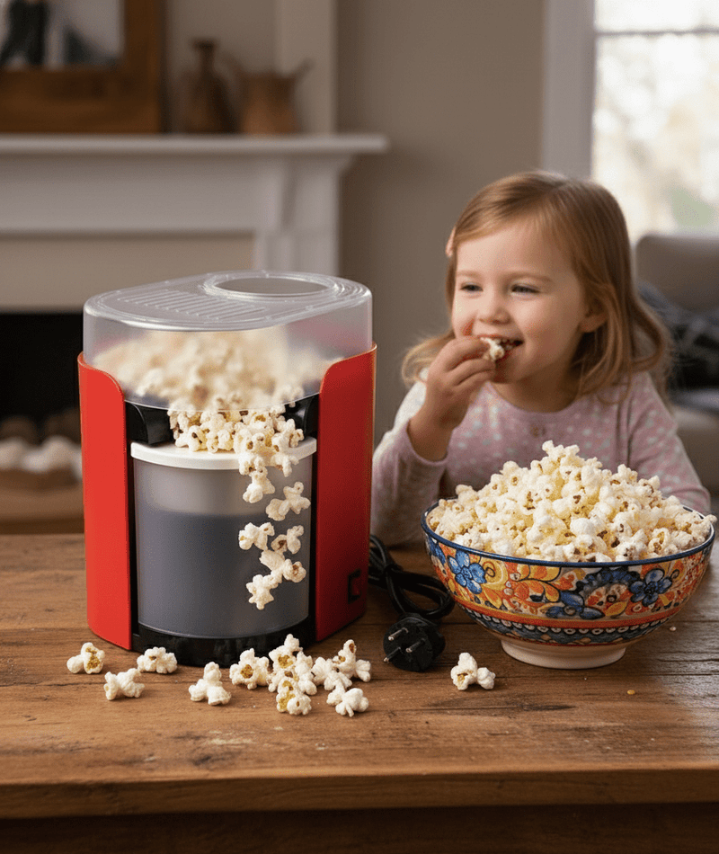 Hot Air Popcorn Maker for Healthy, Oil-Free Snacking