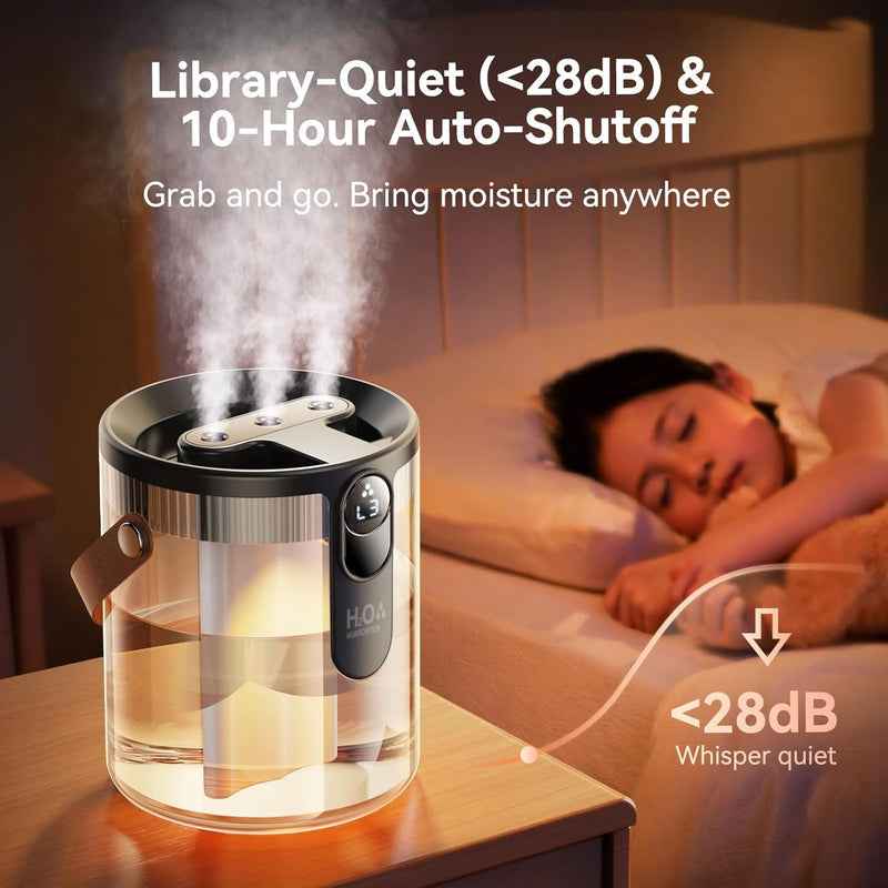 Dual Spray Humidifier for All-Day Comfort and Refreshing Relief
