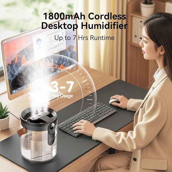 Dual Spray Humidifier for All-Day Comfort and Refreshing Relief