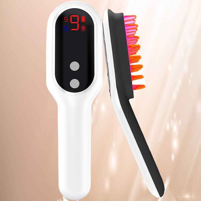 Electric Head Massager with Magnetic Therapy, Hair Growth Comb, Blue Red Light Scalp Massage Brush, Fatigue Relief with LED Display