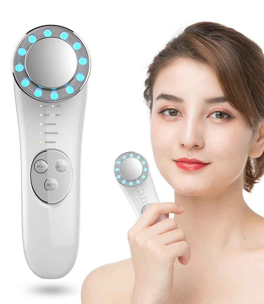 Facial Massager Machine - 7 In 1 Face Lifting and Tightening Galvanic Tool for High Frequency Skin Care