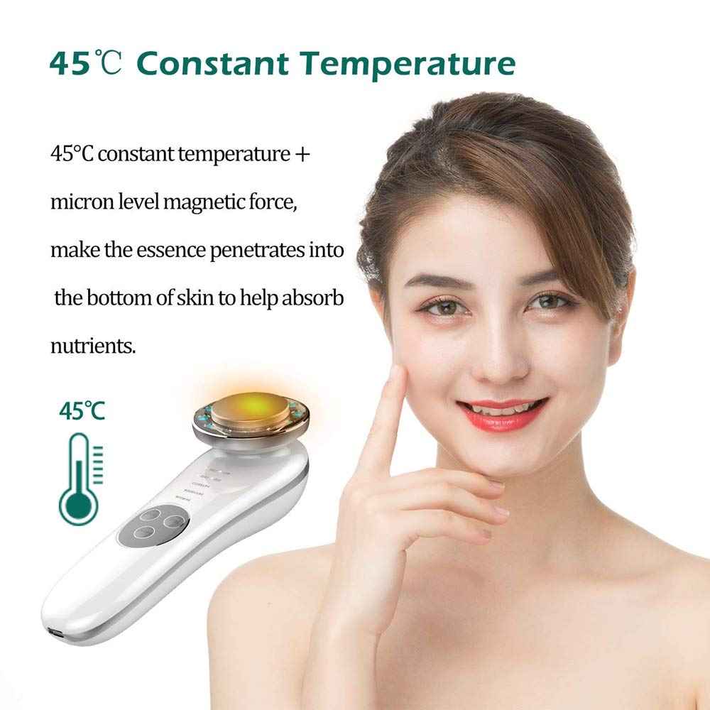Facial Massager Machine - 7 In 1 Face Lifting and Tightening Galvanic Tool for High Frequency Skin Care