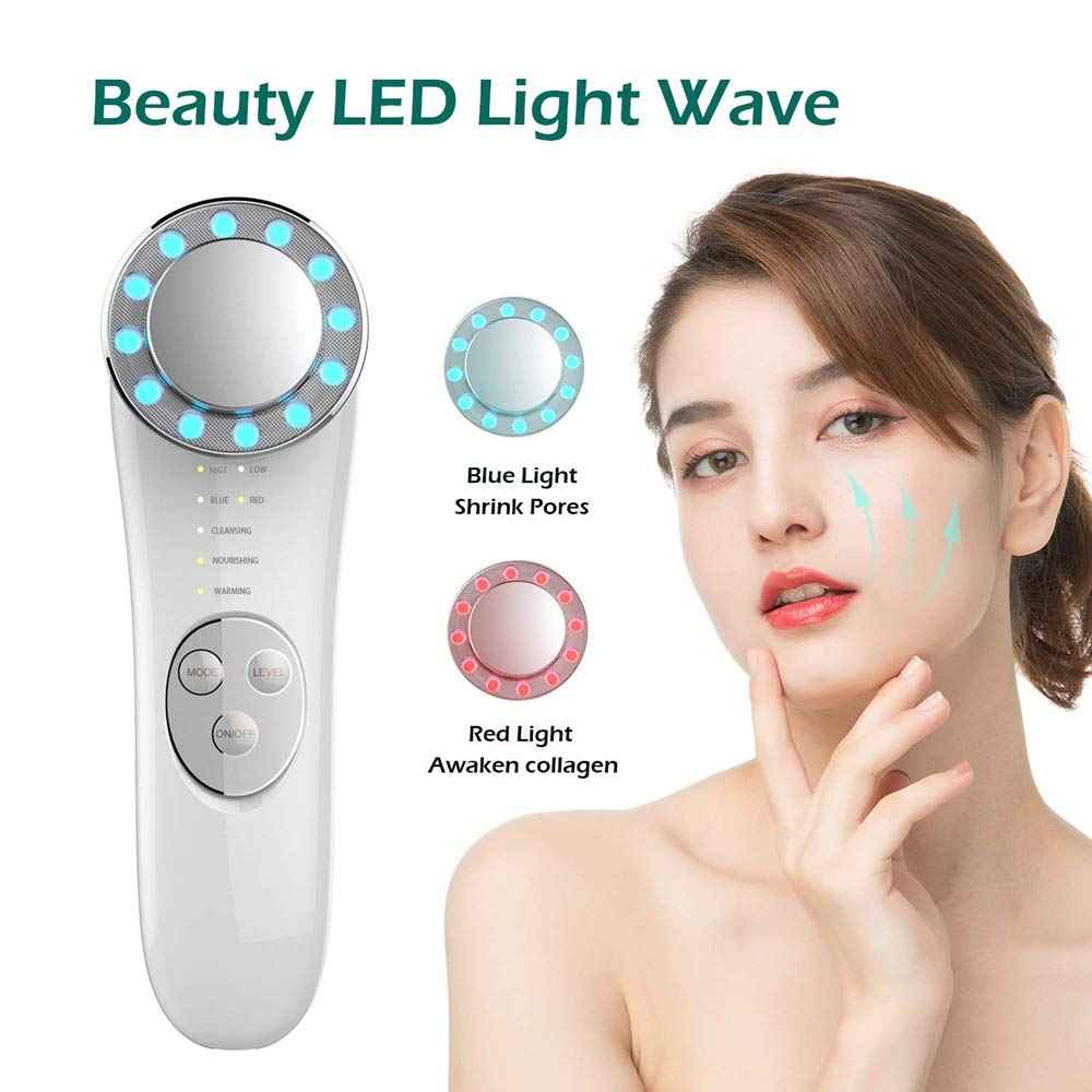 Facial Massager Machine - 7 In 1 Face Lifting and Tightening Galvanic Tool for High Frequency Skin Care