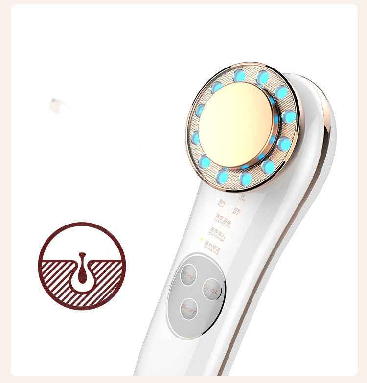 Facial Massager Machine - 7 In 1 Face Lifting and Tightening Galvanic Tool for High Frequency Skin Care